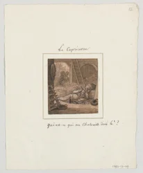Projekt malowanego talerza porcelanowego, Le Capricorne (Koziorożec) z serwisu le Zodiac Travesti (Farcical Zodiac)