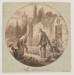 Projekt malowanego talerza porcelanowego Les Anémones (Zawilce) dla Service de la Culture des Fleurs (Usługa Uprawy Kwiatów)