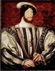 Portret Francois I, króla Francji (olej na drewnie)