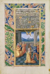 Pani Lat. Q.v.I.126 f.45v Judith modląca się, z Księgi Godzin Louisa dOrleansa, 1490