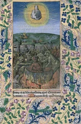 Ms Lat. Q.v.I.126 f.74 Męki piekielne, z "Księgi godzin Ludwika Orleańskiego".