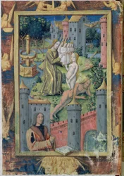 Pani Lat. Q.v.I.126 fol.11 Stworzenie Ewy z Księgi Godzin Ludwika Orleańskiego, 1490
