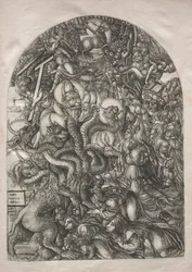 Apokalipsa: Bestia z siedmioma głowami i dziesięcioma rogami, 1546-1556.