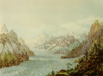 „Mer de Glace lub Glacier des Bois”, 1787, 1946.