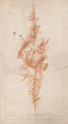 Rzeźba La Sculpture (tytuł na obiekcie) Trofea (tytuł serii) 3. Cahier (tytuł serii na obiekcie)