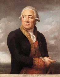 Portret hiszpańskiego admirała Jose de Mazarredo Salazara (1745-1812), obraz Jean Francois Marie Bellier (1745-1836) 1783 Madryt. Muzeum Marynarki Wojennej