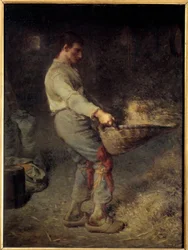 Winnower Obraz Jeana Francois Milleta (1814-1875) 1868 Nd. 0,79x0,58 m Paryż, Muzeum Orsay