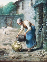 Kobieta przy studni, ok. 1866 r.