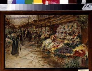 Kwiaciarnia. Obraz Jeana Francois Raffaelli (1850-1924)