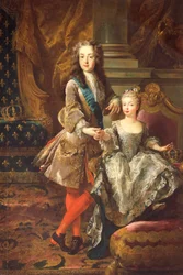 Portret Ludwika XV, króla Francji (Wersal 1710-1774), z Marianną Wiktorią Hiszpańską, infantką Hiszpanii (Madryt)