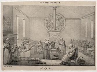 Sceny Paryża: Szpital Foundling