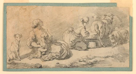 Rysunek, scena pasterska, ok. 1770 r.