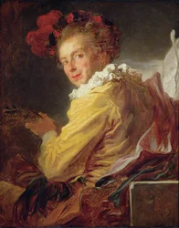 Muzyka, portret Monsieur de la Breteche, brata opata Saint-Non, 1769