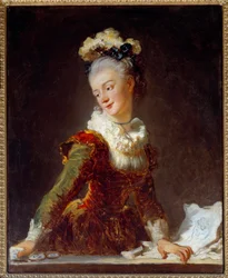 Portret Marie Madeleine Guimard (1743-1816) pierwszej tancerki w operze Obraz Jeana Honore Fragonarda (1732-1806) XVIII w. Słońce. 0,81 x 0,65 m²