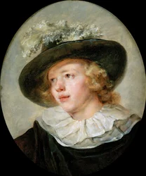 Portret młodego chłopca w kapeluszu z piórami, ok. 1930 r. 1786-88.