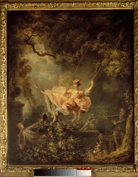Huśtawka. Obraz Jean-Honoré Fragonarda (1732-1806)