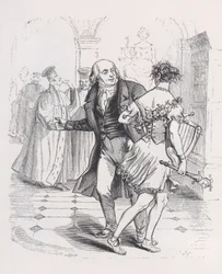 Uciekająca muza z Dzieł wszystkich Bérangera, 1836.
