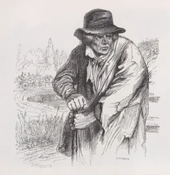 Stary Włóczęga z Dzieł Wszystkich Bérangera, 1836.