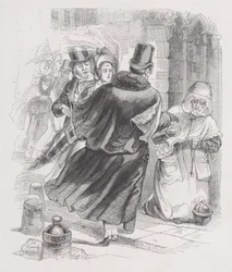 Biedna kobieta z Dzieł wszystkich Bérangera, 1836.