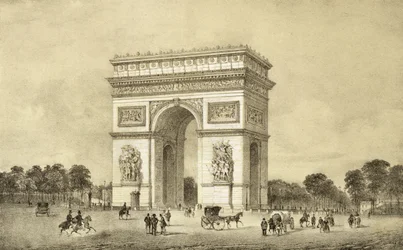 LArc de Triomphe, Paryż, grawerowane przez Auguste Bry