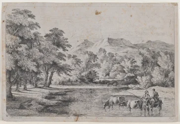 Krajobraz według Fouquières, 1772.