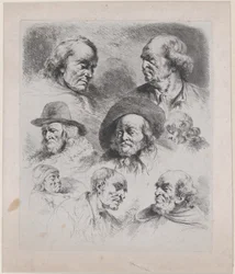 Studium ośmiu głów, 1795.