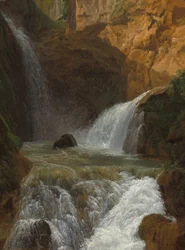 Widok na wodospady w Tivoli