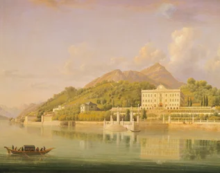 Villa Carlotta w Tremezzo nad jeziorem Como, autorstwa Jean-Josepha-Xaviera Bidaulda (1758-1846), Włochy