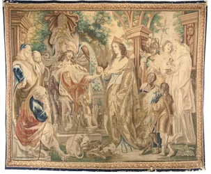 Gobelin brukselski z kompletu sześciu, ok.1650 (wełna i jedwab)