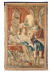 Gobelin brukselski z kompletu sześciu, ok.1650 (wełna i jedwab)