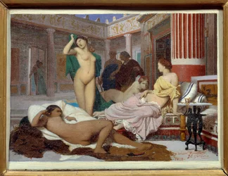 Greckie wnętrze. Obraz Jean Leon Gerome (1824-1904)