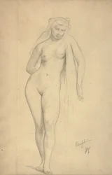 Omphale, ok.1887 (grafit na papierze)