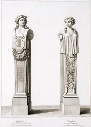 Popiersia Apolla i Dafne autorstwa Louisa Leramberta w Wersalu, 1674