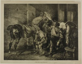 The English Farrier, płyta 10 z Różne tematy narysowane z życia na kamieniu