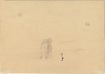 Postacie w pejzażu verso, c. 1919.