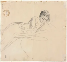 Leżąca kobieta verso, 1915.