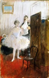Garderoba, ok. 1890 (pastel i gwasz na papierze)