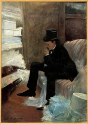 Obraz wdowca Jean Louis Forain (1852-1931) XIX w., olej na płótnie, wym. 1,41x1 m Paryż, Musee d