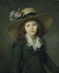 Baronowa Elizaveta Aleksandrowna Stroganova 1779-1818 , początek lat 80. XVIII wieku.