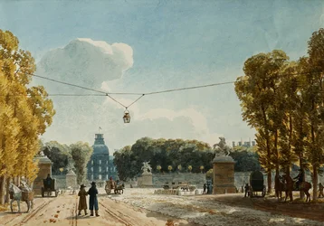 Widok Tuileries z Pól Elizejskich,