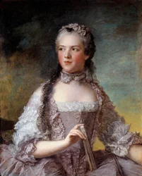 Portret Madame Adelaide z Francji (1732-1800), córki króla Ludwika XV Obraz Jean-Marc (Jean Marc) Nattier (1685-1766) 1749 Słońce 0,81x0,64 m - Portret Madame Adelaide de France (1732- 1800), córka króla Ludwika XV. Obraz Jean-Marca (J