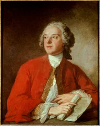 Portret Pierre Augustin Caron de Beaumarchais (1732 - 1799) Francuski pisarz i dramaturg - Obraz Jean Marc (Jean-Marc) Nattier (1685-1766) - Paryż, Comedie Francaise - Portret Pierre Augustin Caron de Beaumarchais (1732-1799) , francuski pisarz a