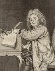 Portret kompozytora Jean-Féry Rebel 1666-1747, po 1718.
