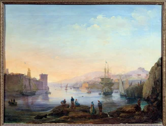 Między portem w Marsylii Obraz Jeana Paula Constansa (1777-1833) XIX w. Aix en Provence, Musee Granet