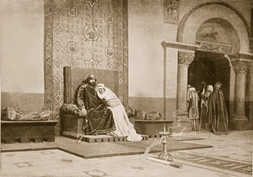 Ekskomunika Roberta Pobożnego, ilustracja z „Historia narodów Hutchinsona”