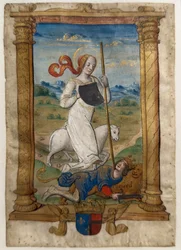 Pokora i duma. Les rondeaux des vertus, po 1515 (malowany i iluminowany pergamin)