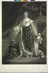 Król Francji Karol X (akwatinta)