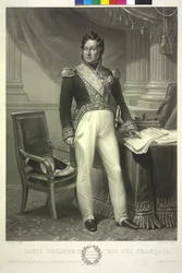 Król Francji Ludwik Filip (akwatinta)