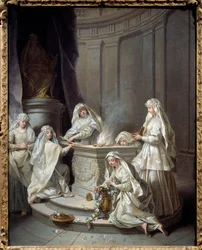 Starożytne dziewice. Obraz Jeana Raoux (1677-1734)