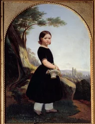 Portret dziewczynki (Esther Debost) Esther Debost, kuzynka artystki. Obraz Hippolyte Lazerges (1817-1887) 1843 Nd. 0,81x0,61 m Rouen, musee des Beaux Arts
